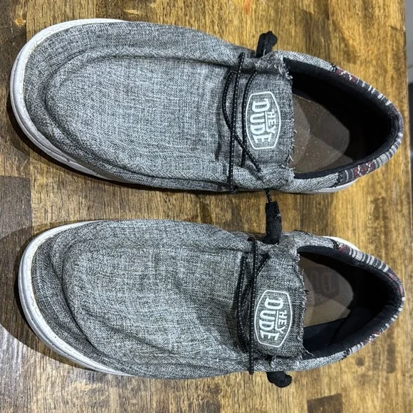 Hey Dude | Shoes | Hey Dude Gray And Black Slipon Loafers 